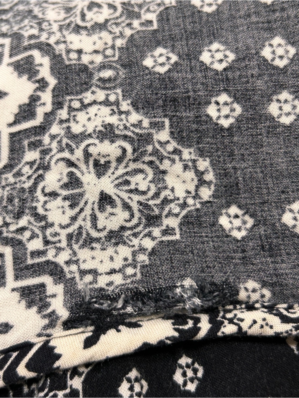 Daytrip black and white bandana print maxi dress, Medium Boho Festival Patchwork - Picture 10 of 10
